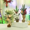 25CM decorações de Natal desktop janela exibição mini árvore de Natal decoração vaso festival cena layout decorações