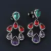 Pendientes transfronterizos para mujer estilo sudamericano pendientes de circonita gota de lluvia pendientes de diamante de temperamento simple venta directa de fábrica