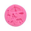 Faça você mesmo confeitaria Zoo pavão elefante macaco flip açúcar bolo decoração de chocolate argila ultraleve molde de silicone
