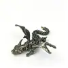 Dragón Impreso en 3D con Doble Cuerno, Figura Móvil Articulada Flexible, Juguete de Animal Realista con Alas, Dragón Grande con Cuernos