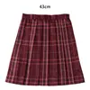 Departamento Japonés Cai Lori College Uniforme jk Falda de 100 Pliegues Media Falda Conjunto de Uniforme Estudiantil Falda a Cuadros Primavera y Verano