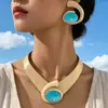Pulsera Abierta Geométrica con Forma de E Nueva y Moderna Transfronteriza Conjunto de Joyería de Anillo de Pulsera Abierta Simple y Elegante Elegante