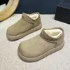 Botas de Nieve Little Potato para Mujer 2026 Invierno Nuevas Antideslizantes Suela Plana Con Felpa Calientes Caña Alta Botines Cortos Pan Birken Zapatos de Algodón