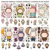 Labubu Labubu Pegatinas para Vestir Dibujos Animados Lindos Niños Decoración Educativa Escritorio Escrito Pegatina DIY Juguetes