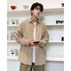Camisa Casual Nueva de Verano para Hombre 2025, Dobladillo Rayado Transpirable, Camisa Negra de Corte Holgado con Cuello de Solapa para Hombre