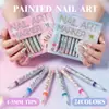 Caneta Pintura Graffiti para Unhas Mais Vendida da Amazon Caneta de Pintura para Nail Art DIY à Prova d'Água Secagem Rápida Caneta de Contorno Colorida