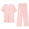 Pijama de verano de modal para mujer, pantalones de manga corta, traje de dos piezas, ropa informal fina para el hogar.