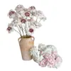 Rosa de 3 cabeças estilo Ins com pétalas viradas, flores artificiais para decorações de casamento, arranjos de rosas, flores falsas para decoração de casa e adereços de fotografia