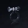 Clipe de orelha simples conversão plástico clip em forma de U copo para strass sem furo na orelha brincos falsos invisíveis acessórios com furo para pendurar fabricantes atacado