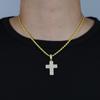 Colgante de circonita con cruz de Amazon Wish, collar de hip hop para hombre con circonitas, joyería transfronteriza.
