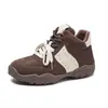 Zapatos Cálidos para Mujer con Forro de Felpa para Otoño e Invierno 2025 con Tacón Oculto de 6 cm, Zapatillas de Entrenamiento Alemanas con Forma de Media Luna, Zapatos Casuales Versátiles de Tacón Alto para Mujer