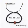 Pulsera tejida de cáscara de coco con cuentas de moda de venta caliente, pulsera exquisita y elegante para mujer, pulsera tejida a mano original de piedra natural ajustable