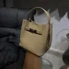 Bolso Sencillo de Cuero Tipo Cubo con Patrón de Lichi, Bolso Tote Pequeño para Mujer, Nuevo Estilo 2026, Bolso Tipo Cesta de Mercado, Bolso de Hombro y Cruzado