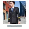 Uniforme de capitán chino para hombre, atuendo de clase para estudiante de asistente de vuelo de aviación, anfitrión, bar, seguridad, traje de guardia de propiedad