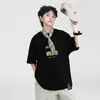 Conjunto de Camisetas Infantis Masculinas Tendência Manga Curta 2026 Novo Verão Infantil Desenho Animado Esportivo Top Crianças Maiores Estudante Meia Manga T