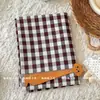Tecido de algodão na série de cores café, padrão chevron super bonito estilo coreano, tecido 100% algodão para roupas femininas e acessórios de cabelo artesanais DIY