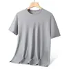 40-110 kg Usable de manga corta unisex talla grande holgado cuello redondo casual deportivo prenda exterior de media manga camiseta base superior