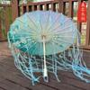 Novo Estilo Chinês Guarda-chuva de Seda Antigo Borla Fita Dinastia Han Sessão de Fotos Acessórios de Guarda-chuva de Papel de Óleo Feminino Clássico Qipao Guarda-chuva para Fotografia