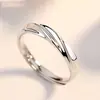 Anillo de pareja de plata esterlina moda femenina personalidad anillo de red joyería roja sentido de diseño nicho regalo de San Valentín