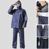 Conjunto de Impermeable y Pantalón de Lluvia para Lluvia Fuerte, Nuevo PVC Grueso Transpirable, Adecuado para Reparto, Exteriores, Ciclismo para Hombres y Mujeres
