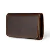 Cartera Retro Unisex de Cuero Genuino Europeo y Americano Almacenamiento de Cuero Múltiples Tarjetas Tarjeta de Crédito Tarjeta Bancaria Bolsa para Identificación