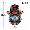 Parche Bordado de Lentejuelas Grande Bordado por Computadora Ojo de Palma Parche de Tela con Bordado de Tótem Parche Decorativo Adhesivo para Ropa