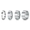 Moda Europea y Americana Transfronteriza Estilo Minimalista Acero Inoxidable Joyería para Parejas Anillo Liso de 4 mm, 6 mm, 8 mm Set de Accesorios para Manos