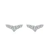 Set de Aretes y Collar Exquisitos de Cola de Pez Delfín de Plata de Ley S925 para Mujer, Elegante Conjunto de Joyería en Forma de Ala de Estilo Japonés y Coreano de Lujo Ligero para Mujer