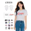 Camiseta de Algodão Puro de Verão Logo Personalizado Roupa de Trabalho Manga Curta Reunião Esportiva Camisa Publicitária Cultural Uniforme de Turma Roupa de Trabalho Impressão DIY
