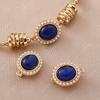 Collar de perlas Lingote de oro Hebilla Azul oscuro Piedra Punta Cuentas Accesorios de bricolaje Conexión de bobina manual Hebilla Pasador Varilla Prensa Hebilla