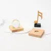 Base de Lámpara de Madera Maciza Creativa Cuadrada Luz Nocturna LED Cielo Estrellado Cristal Interruptor USB Pequeña de Madera Moderna Minimalista