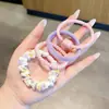 Goma para el pelo con forma de corazón de dopamina estilo coreano para mujer, diadema infantil de alta gama, goma elástica para coleta alta no dañina
