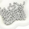 Cuentas acrílicas del alfabeto inglés, cuentas cuadradas, cuentas planas, cuentas redondas, accesorios de bricolaje hechos a mano, cuentas para pulseras, cuentas de mano.