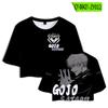 Camiseta de mujer con el periférico de anime de batalla Manshu, suave y cómoda, de manga corta con ombligo, sencilla y dulce, ropa para mujer