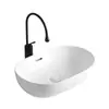Lavabo Integrado de Encimera de Cerámica Blanca Simple de un Solo Fregadero, Marca Tengxiang, Hecho en Chaozhou, Exclusivamente para Suministro Transfronterizo, Estilo Minimalista