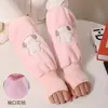 Mangas Quentes de Outono e Inverno para Mulheres, Mangas Longas Anti-Sujeira e Resistentes a Manchas para Trabalho de Escritório Adulto, Mangas de Jaqueta de Penas, Mangas Quentes para Mãos