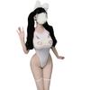 Lencería sexy bidimensional ajustada Mono con cremallera abierta para cosplay de Anime Gato Salvaje Pequeño uniforme de rol para mujer