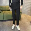 Pantalones de Negocios Casual Ajustados para Hombre Primavera/Verano 2026 con Cintura Elástica, Sensación de Alta Gama, Pantalones Largos, Una Pieza Dropshipping