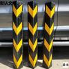 Protector de Esquina de Goma Reflectivo Protector de Esquina de Pared Escalera Tira Anticolisión 80cm Redondo Recto Protector de Esquina Garaje Subterráneo Tope para Auto Tira Protectora de Esquina