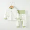 Traje de bebé de mono de liebre primavera otoño e invierno ropa interior de algodón para bebé cintura alta barriga dibujos animados ropa para el hogar