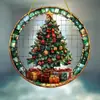 2025 Nuevo Producto Transfronterizo Serie Nochebuena Adornos Navideños de Disco Redondo Decoración del Hogar Acrílico