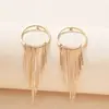 Nuevos Pendientes de Moda Europeos y Americanos, Borlas Femeninas, Pendientes Geométricos Exagerados Retro Simples Largos, Pendientes de Alta Gama