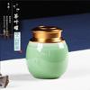 Kongshan Chuva Longa Celadon de Longquan Portátil de Viagem Selado Bule Pequeno Mini Cerâmica Armazenamento Bule de Chá