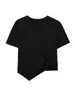 Camiseta de Algodón Puro de Hombro Normal de Manga Corta para Mujer, Nueva de Verano 2026, Popular, Única y Hermosa, Top de Verano