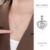 Collar de plata esterlina S925 con colgante único de circonita en forma de corazón, estilo japonés y coreano simple y elegante, lujo ligero INS, trébol, flor, diamante