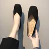 2021 primavera e verão novos sapatos baixos femininos sapatos baixos de boca rasa sapatos baixos confortáveis de camurça sapatos de bico quadrado atacado