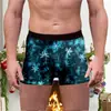 Comércio Exterior Transfronteiriço Roupa Íntima Masculina Estampada de Natal Estilo Novo Europeu e Americano Confortável e Respirável Seda de Leite Boxer de Cintura Média
