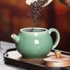 Tetera de cerámica con filtro Longquan Celadon, hecha a mano, creativa, con forma de cuchillo, juego de té chino de Kung Fu para el hogar