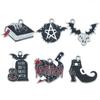 Misturado 100 Halloween Ghost Pumpkin Bat Skull Funny Oil Dropping Pingente DIY Oil Dropping Alloy Jóias Acessórios