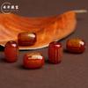 Ágata Rojo y Negro Natural Cuentas de Tambor del Sutra del Corazón Cuentas Sueltas Cuentas de Tambor del Sutra del Corazón Prajnaparamita Accesorios para Joyería DIY Venta al por Mayor